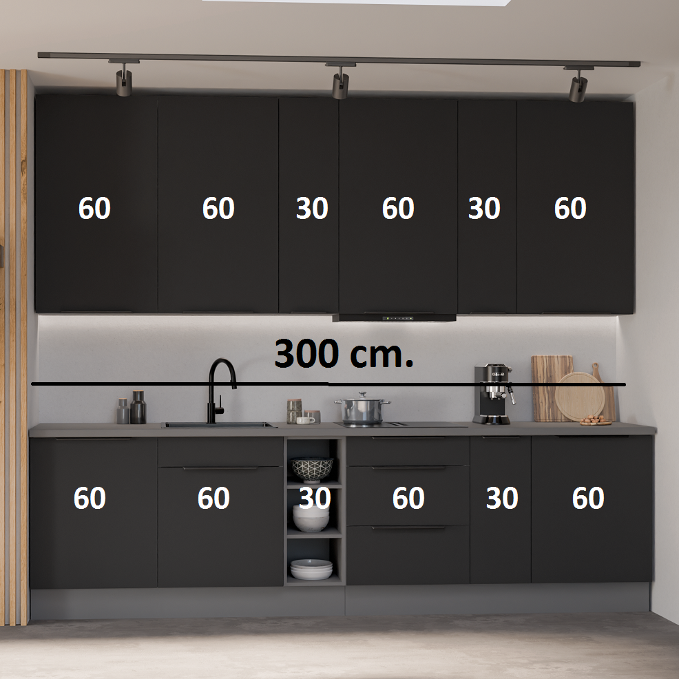 Virtuvės spintelių komplektas (300) 1